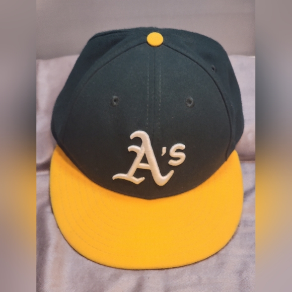 Oakland A's Hat New Era 59Fifty /New Era Fitted 7 Official On Field Cap - Picture 6 of 13